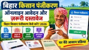 Read more about the article बिहार में किसान पंजीकरण कैसे करें? ऑनलाइन आवेदन प्रक्रिया और आवश्यक दस्तावेज
