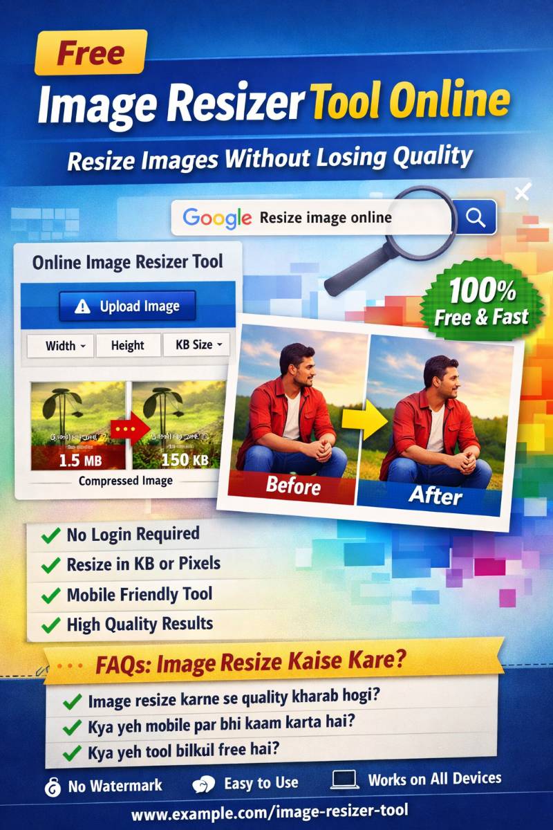 Read more about the article Free Image Resizer Tool Online – Resize Images Without Losing Quality