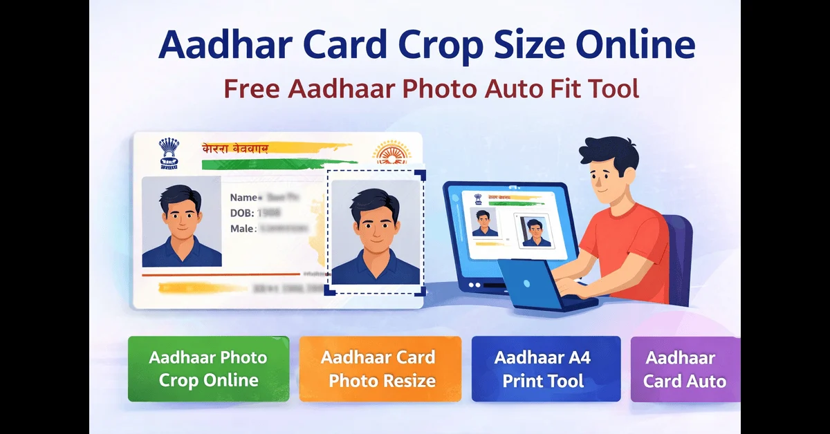 Aadhar Card Crop Size Online – Free Aadhaar Photo Crop Tool (A4 Ready) 5 Aadhar Card Crop Size Online - आधार कार्ड क्रॉप और A4 प्रिंट टूल, Raj Computer Basra