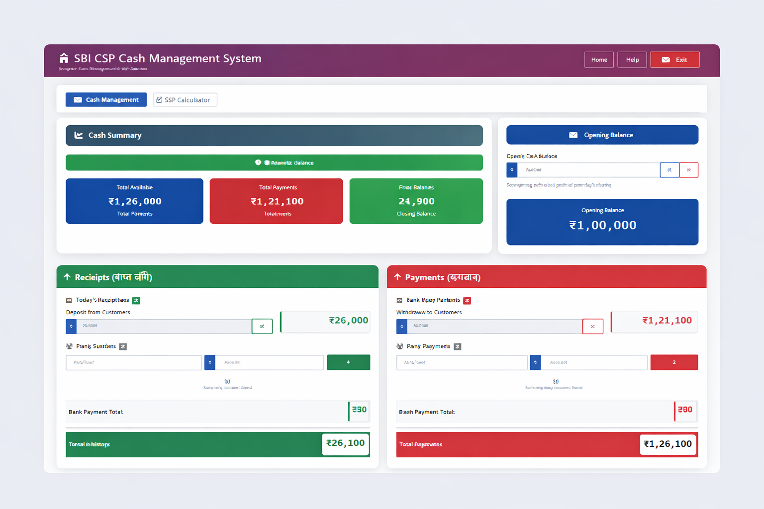 Read more about the article Cash Management System for SBI CSP – Super Daily Cash Register