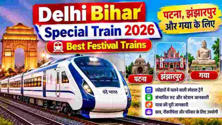 Delhi Bihar Special Train 2026: Best Festival Trains, पटना, झंझारपुर और गया के लिए