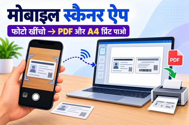 Read more about the article मोबाइल स्कैनर ऐप 2026: आधार, पैन और डॉक्यूमेंट स्कैन करने का आसान तरीका