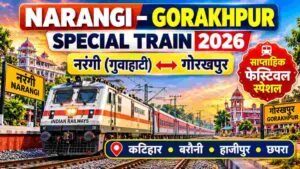 Read more about the article Narangi Gorakhpur Special Train 2026: 05633/05634 का समय, तारीख और ठहराव