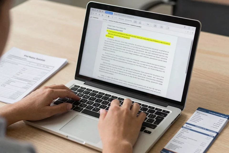 PDF Text Editor से टिकट और बिल में टेक्स्ट बदलना