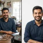 फोटो का बैकग्राउंड हटाएँ — पहले और बाद में सफ़ेद बैकग्राउंड